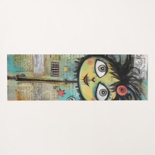 ArtLady 4 Charmant en verontrust Yogamat (Achterkant (horizontaal))