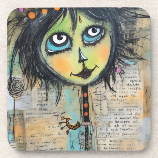 ArtLady 5 Charmant en verontrust Bier Onderzetter (Voorkant)