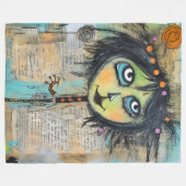 ArtLady 5 Charmant en verontrust Fleece Deken (Voorkant (Horizontaal))