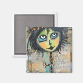 ArtLady 5 Charmant en verontrust Magneet (Voorkant / Achterkant)