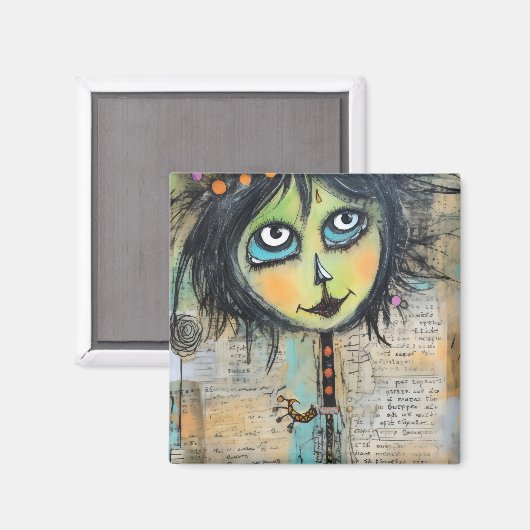 ArtLady 5 Charmant en verontrust Magneet (Voorkant / Achterkant)