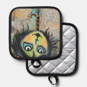 ArtLady 5 Charmant en verontrust Pannenlap (Voorkant / Achterkant)