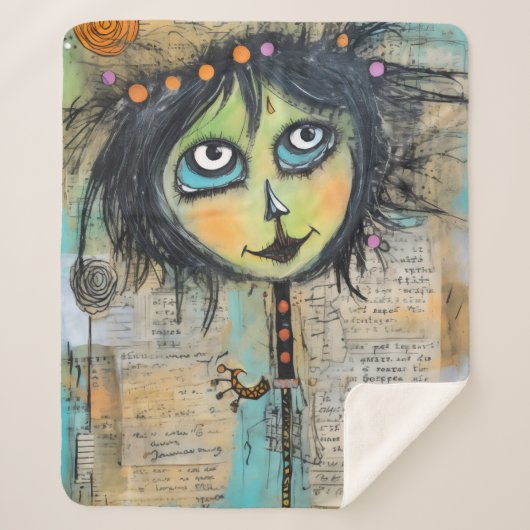 ArtLady 5 Charmant en verontrust Sherpa Deken (Voorkant)