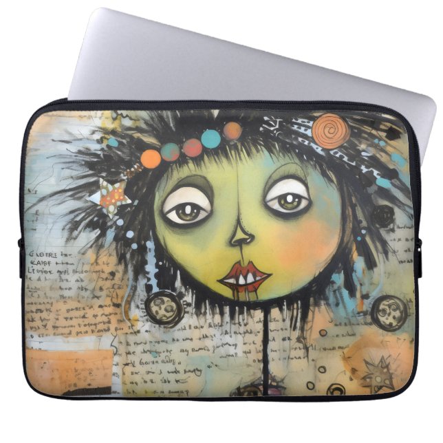 ArtLady 7 Charmant en verontrust Laptop Sleeve (Voorkant)