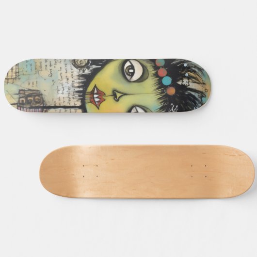 ArtLady 7 Charmant en verontrust Persoonlijk Skateboard (Horizontaal)