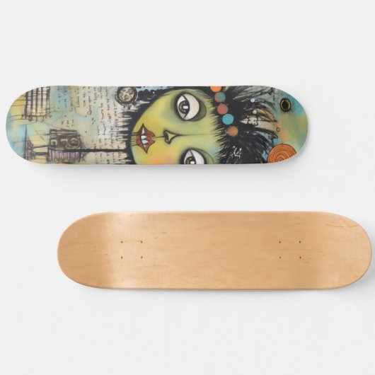 ArtLady 7 Charmant en verontrust Persoonlijk Skateboard (Horizontaal)