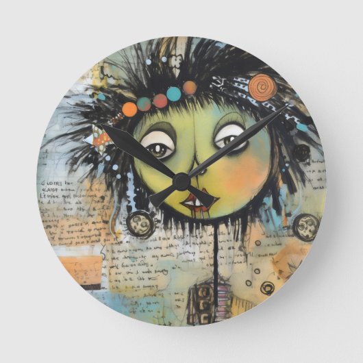 ArtLady 7 Charmant en verontrust Ronde Klok (Voorkant)