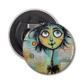 ArtLady 9 Charmant en bedroefd Button Flesopener (Voorkant)