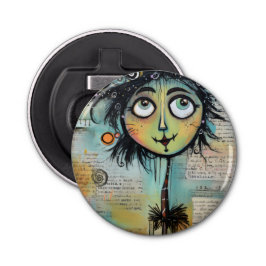 ArtLady 9 Charmant en bedroefd Button Flesopener