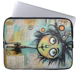 ArtLady 9 Charmant en bedroefd Laptop Sleeve