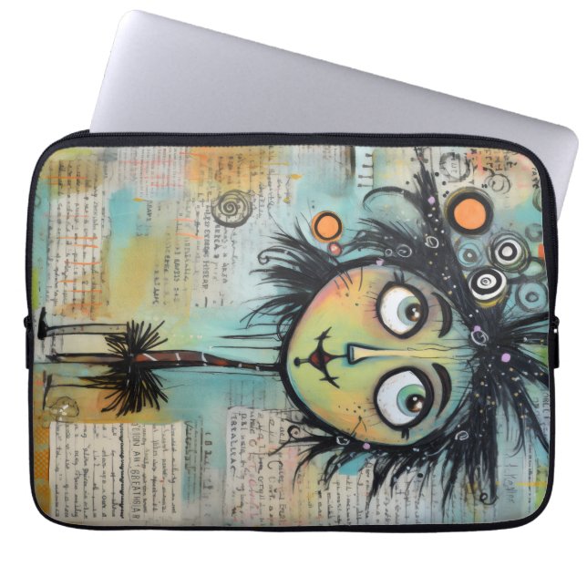 ArtLady 9 Charmant en bedroefd Laptop Sleeve (Voorkant)