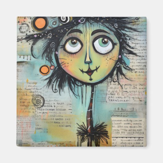 ArtLady 9 Charmant en bedroefd Magneet (Voorkant)