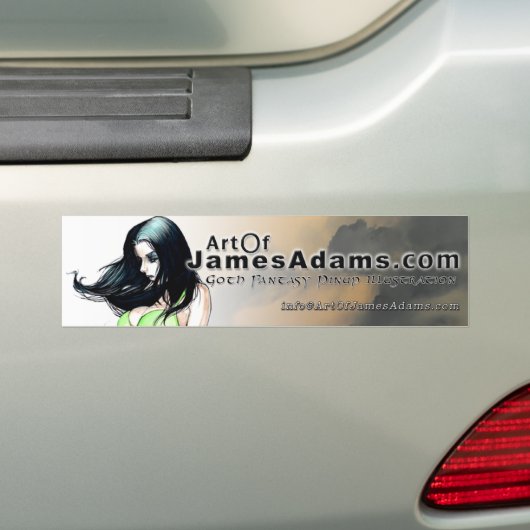ArtOfJamesAdams.com-Bumpersticker Bumpersticker (Op auto)