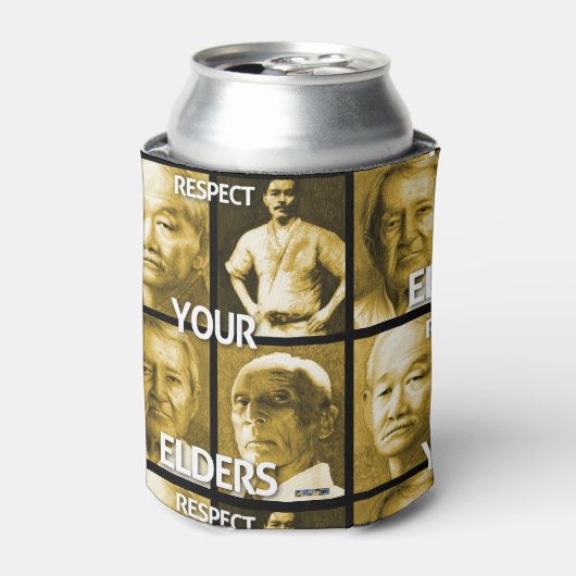 #ArtOfTheDojo 'Respecteer je ouderen' Blikjeskoeler (Blikje Voorkant)