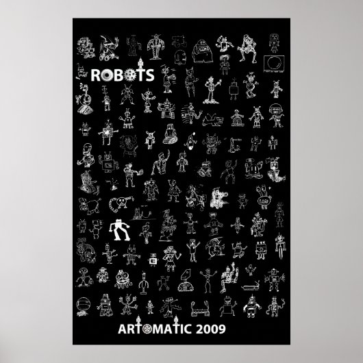 Artomatische robots 2009 Poster 3 - Black Edition (Voorkant)