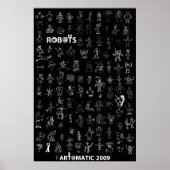 Artomatische robots 2009 Poster 4 - Black Edition (Voorkant)