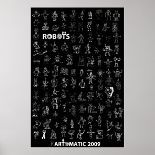 Artomatische robots 2009 Poster 4 - Black Edition