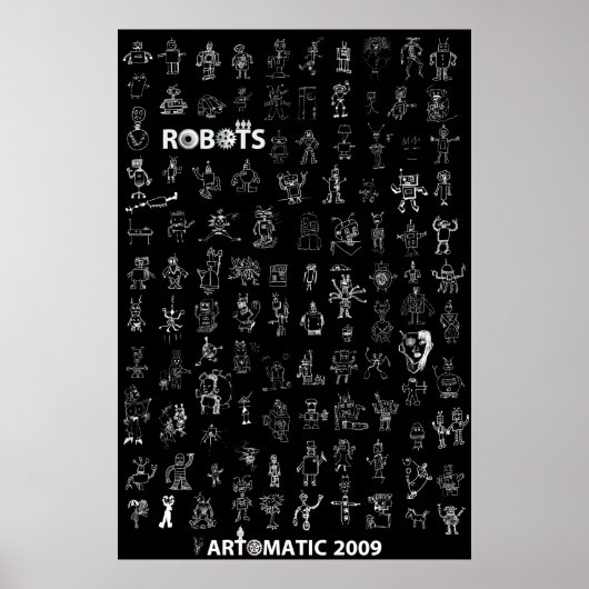 Artomatische robots 2009 Poster 4 - Black Edition (Voorkant)