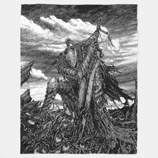 Artorias of the Abyss - The Broken Wolf Fleece Deken (Voorkant)