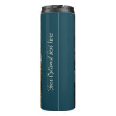 ArtPortret aangepaste teksttumbler Thermosbeker (Achterkant)