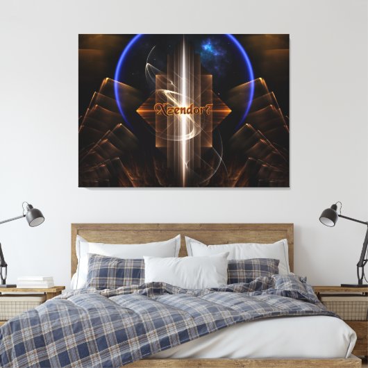 Artrillian domein van Xzendor7 Fractal Art Canvas Afdruk (Insitu (Slaapkamer))