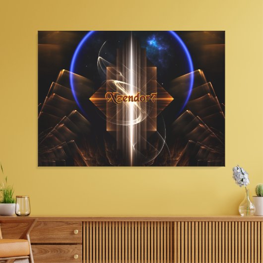 Artrillian domein van Xzendor7 Fractal Art Canvas Afdruk (Insitu (Woonkamer))