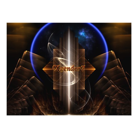 Artrillian domein van Xzendor7 Fractal Art Foto Afdruk (Voorkant)