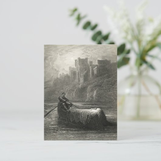 Artrische legende: Het lichaam van Elaine Briefkaart (Staand voorkant)