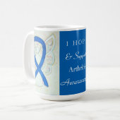 Artritis Bewustheid Ribbon Angel - Aangepaste Mok (Voorkant links)