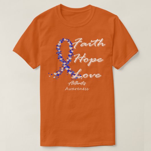 Artritis Bewustzijn Geloof Hoop Liefde In Deze Fam T-shirt (Design voorkant)