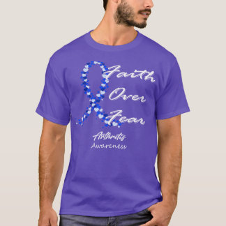 Artritis bewustzijn Geloof over angst in deze fami T-shirt