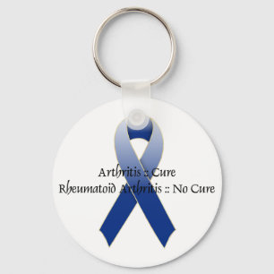 Artritis Blue Ribbon Awareness Design 4 Sleutelhanger