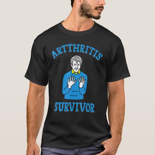 Artritis Overlevende Mannen T-shirt (Voorkant)