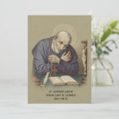 Artritis Patron Saint Alphonsus Prayer Religie Kaart (Staand voorkant)