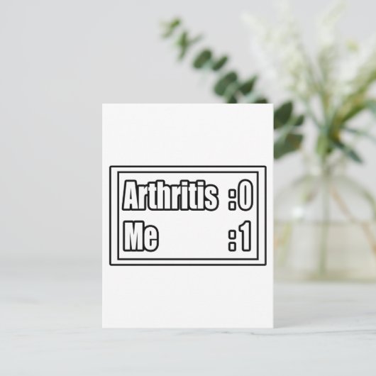 Artritis scorebord briefkaart (Staand voorkant)