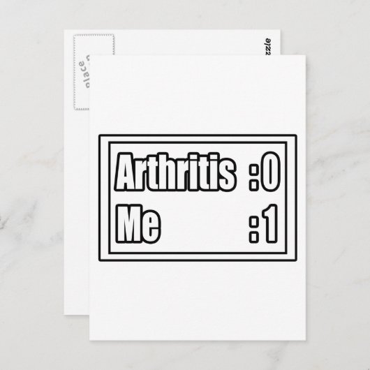 Artritis scorebord briefkaart (Voorkant / Achterkant)