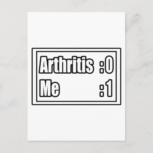Artritis scorebord briefkaart (Voorkant)