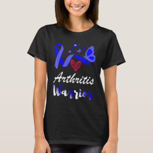 Artritis Warrior Butterfly Blue Ribbon Support T-shirt