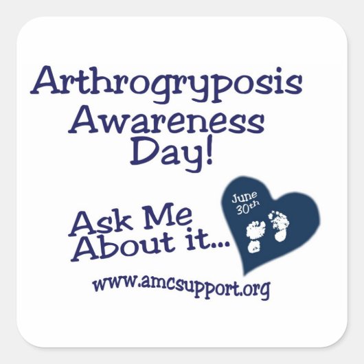 Artrogryposis Awareness Day Sticker (Voorkant)