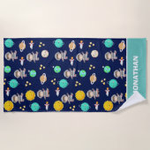 Artronaut and Spaceship for Children Strandlaken (Voorkant)