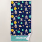 Artronaut and Spaceship for Children Strandlaken (Voorkant)