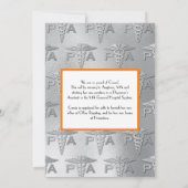 Arts Afgestudeerd als Physician Assistant PA Oranj Kaart (Achterkant)
