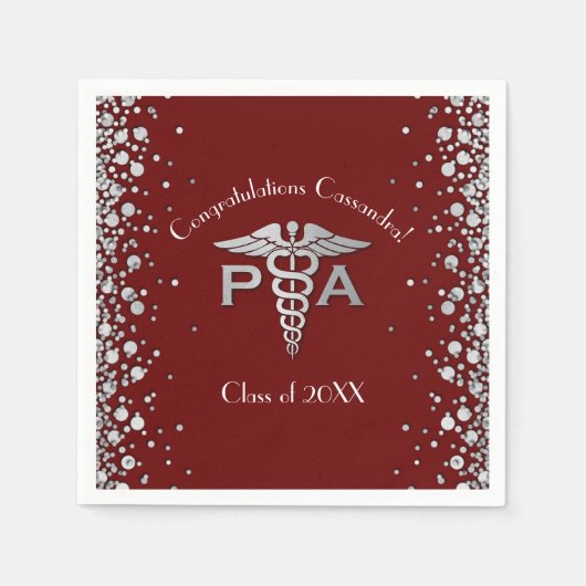 Arts Afgestudeerde Physician Assistant PA Afstuder Servet (Voorkant)