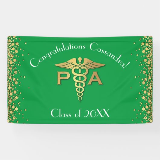 Arts Afgestudeerde Physician Assistant PA Afstuder Spandoek (Horizontaal)