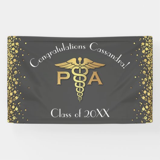 Arts Afgestudeerde Physician Assistant PA Afstuder Spandoek (Horizontaal)