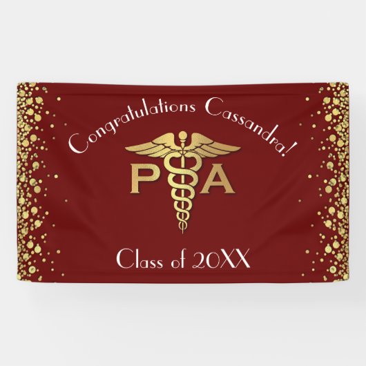 Arts Afgestudeerde Physician Assistant PA Afstuder Spandoek (Horizontaal)