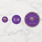 Arts Afgestudeerde Physician Assistant PA Paars Go Confetti (Achterkanten)