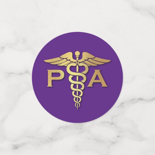 Arts Afgestudeerde Physician Assistant PA Paars Go Confetti (Kleine voorkant)