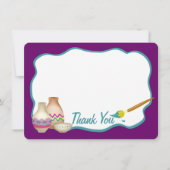 Arts and Craft Paint Party Flat Kaart Bedankt (Voorkant)