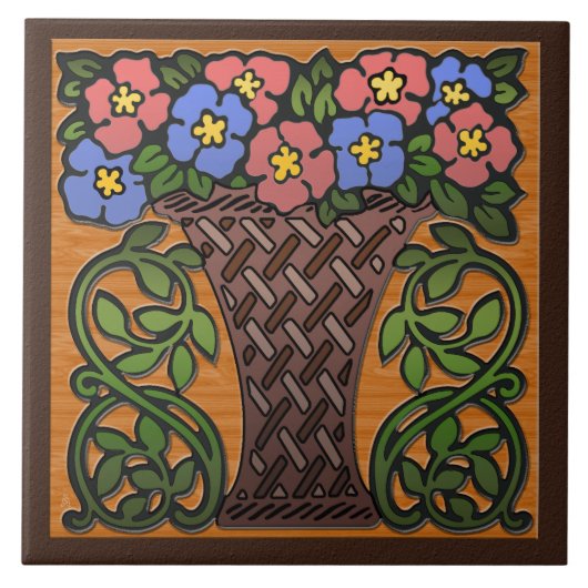 Arts and Crafts Basket van Petunia's Tegeltje (Voorkant)